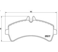 Jeu de plaquettes de frein BREMBO P 50 060, arrière