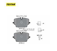 Kit de plaquettes de frein, frein à disque TEXTAR 2070701 BMW 34108837161
