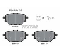 Kit de plaquettes de frein, frein à disque TEXTAR 2225901 pour HS 1.5 2018-