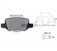 Kit de plaquettes de frein, frein à disque TEXTAR 2313805 pour VANEO 1.7 2002-
