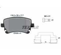 Kit de plaquettes de frein, frein à disque TEXTAR 2332607 A6 C6 (4F2) 5 2008-