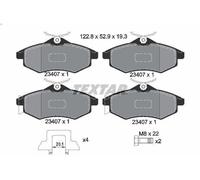 Kit de plaquettes de frein, frein à disque TEXTAR 2340702 pour C2 1.4 2003-2009