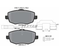 Kit de plaquettes de frein, frein à disque Textar 2407304 pour OE 71773150 - 77