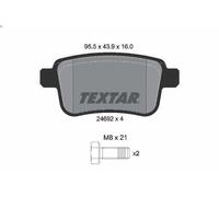 Kit de plaquettes de frein, frein à disque TEXTAR 2469204 CITAN Mixto 1.5 2012-