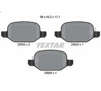Kit de plaquettes de frein, frein à disque TEXTAR 2565201 pour 500 1.4 2007-