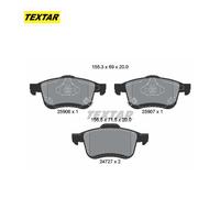 Textar Plaquettes de frein 2590601 Avant pour Fiat 500L