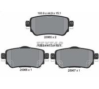 Kit de plaquettes de frein, frein à disque TEXTAR 2596501 pour KADJAR 1.5 2015-