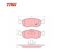 Kit de plaquettes de frein, frein à disque TRW Automotive GDB1383 pour OE