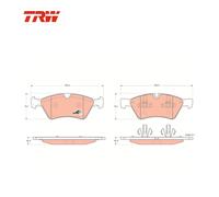 Kit de plaquettes de frein, frein à disque TRW Automotive GDB1642 pour OE