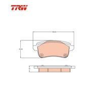 Kit de plaquettes de frein, frein à disque TRW Automotive GDB2136 pour OE
