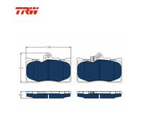 Kit de plaquettes de frein, frein à disque TRW Automotive GDB3398BTE pour OE
