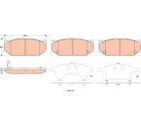 TRW Jeu de plaquettes de frein GDB3522 – avant pour SUZUKI SWIFT III/IV