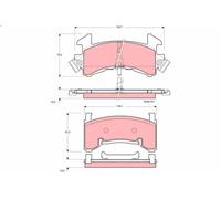 Kit de plaquettes de frein, frein à disque TRW GDB1272 pour MALIBU 5 1980-1983