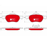 Kit de plaquettes de frein, frein à disque TRW GDB1687DTE CLIO III 2 2006-2014