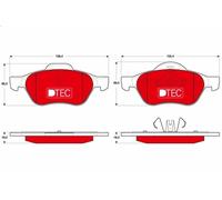 Kit de plaquettes de frein, frein à disque TRW GDB1687DTE pour CLIO III 2 2006-