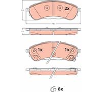Kit de plaquettes de frein, frein à disque TRW GDB2529 pour RANGER 2 2018-