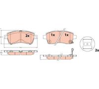 Kit de plaquettes de frein, frein à disque TRW GDB2580 pour IGNIS III 1.2 2016-