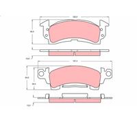 Kit de plaquettes de frein, frein à disque TRW GDB742 pour CAMARO 5 1970-1981