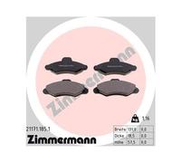 ZIMMERMANN 21171.185.1 Plaquettes de frein