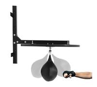 Kit de plate-forme Speed Bag réglable en hauteur pour montage mural avec plateforme en bois stable de 61 cm pour l'entraînement de boxe dans la salle de sport à domicile, pompe et balle de vitesse