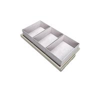 Emuca Kit de plateau, 3 paniers d'organisation et cadre de roulement soft close pour armoires, réglable, module 900mm, Gris pierre Peint gris pierre G