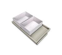 Kit de plateaux avec 2 paniers de rangement et glissières à fermeture douce pour armoires 800mm gris pierre