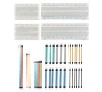 Kit de platine d'expérimentation 130 pièces pour Arduino | Lot de 2 planches à pain 830 et 400 points d'attache avec 126 fils flexibles