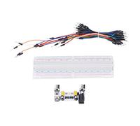 Kit de platine d'expérimentation électrique 830 points d'attache pour débutant avec câble d'alimentation 12 V Blanc