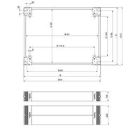 Kit De Plinthe Avant Pour Cabinet Spacial SF 1600x200mm Gris - NSYSPF16200