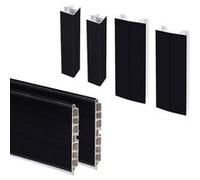 Emuca Kit de plinthes de cuisine Plasline avec accessoires – H 150 mm – 4,7 m – Plastique Noir