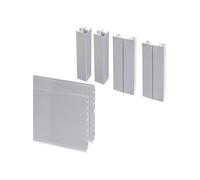 Kit de plinthes de cuisine avec accessoires Plasline satiné