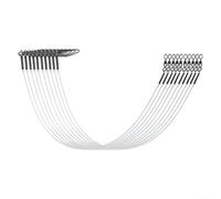 Kit de plomb de pêche en fluorocarbone avec torsions et boutons-pression en métal pour eau salée et eau douce, grand gibier, brochet, bar, truite, résistance d'essai de 9 kg à 36,3 kg, longueurs