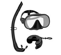 Kit de plongée avec tuba pour adulte - Masque anti-fuite avec vue panoramique - Avec sangle réglable, étui de rangement pliable - Kit de plongée pour homme, femme, homme, famille, entraînement de