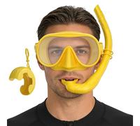Kit de plongée avec tuba pour adulte, vision panoramique et masque anti-fuite, avec sangle réglable, étui de rangement pliable, kit de plongée pour homme, pour l'entraînement, les vacances sur l'île