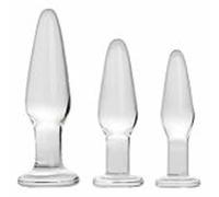 Kit De Plug Anal En Verre De 3 Pièces
