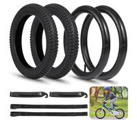 Kit de pneus pour enfant 14 x 2,125 avec tubes, leviers et doublures - Ensemble complet pour vélos et scooters électriques pour enfants