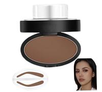 Kit de pochoirs à sourcils pour femmes Tampon à sourcils longue durée avec forme droite, arquée et arrondie Kit de tampon facile et rapide avec poudre fine pour tous les niveaux compétence