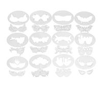 Kit de pochoirs pour le visage, 12 ensembles, doux et réutilisables, pour tatouages temporaires, pour enfants et adultes, fête d'halloween, peinture corporelle, Cosplay,