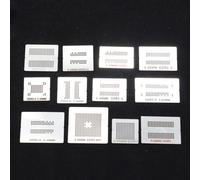 Kit de pochoirs pour reballing avec chauffage direct et station de support pour réparation de mémoire, compatible avec les boules de soudure de 0,45 mm et 2e/3e génération pour les paquets (12 pièces)