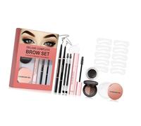 Kit de pochoirs pour sourcils - Kit de maquillage - Pinceau gel