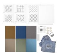 Kit De Pochoirs Sashiko | Pochoirs De Motifs De De Broderie Solubles Dans L’eau | Stabilisateurs De Motif De Broderie Sashiko Lavables | Kit De Couture À La Main Sashiko Pour Débutant, Brode