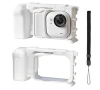Kit de poignée de photographie de rue pour Insta360 GO Ultra Protective Cage avec support à dégagement rapide, griffe, dragonne, support de caméra pour Insta 360 GO Ultra Accessoires (blanc)