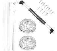 Kit de poignée de porte et écran d'aération de four avec tige télescopique réglable en acier inoxydable pour divers véhicules