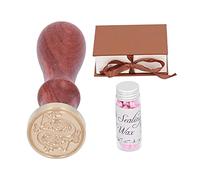 Kit de poignée de tampon de joint de cire scellant Boîte- en cire Ensemble de décoration d'enveloppe artistique
