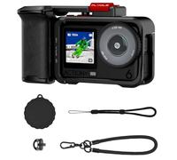 Kit de poignée pour DJI Osmo Action 6, ensemble de support de poignée pour appareil photo avec cage, couvercle d'objectif en silicone, support à dégagement rapide, bouton d'obturation, griffe