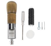 Kit de poinçon à coudre en cuir, outil de couture à poinçon portable | Outil de réparation à main avec 1 cordon de fil, tournevis, fil cir t 2 aiguilles.