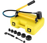 Kit de poinçonnage hydraulique VEVOR - 10 tonnes avec 6 matrices (1/2" à 2"), kit d'outils de poinçonnage manuel pour le métal - Kit de scies cloche