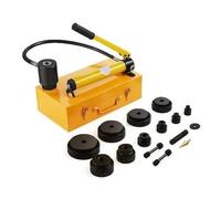 Kit De Poinçonneuse Hydraulique 15 Tonnes 1/2"-4" 10 Matrices Ouvre-trou En Tôle D'acier Au Carbone Outil Réparation Creuseur Trous PerçAge De PréCision