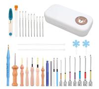 Kit de point d'aiguille - Kit d'aiguilles à broder pour punch Needle | Tailles d'aiguilles à broder réglables | Kit complet pour punch needling | Accessoires de bricolage ergonomiques pour serviettes