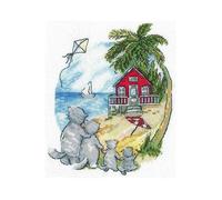 Kit de point de croix Andriana - Célébration de la maison. Chats 12x14.5 cm